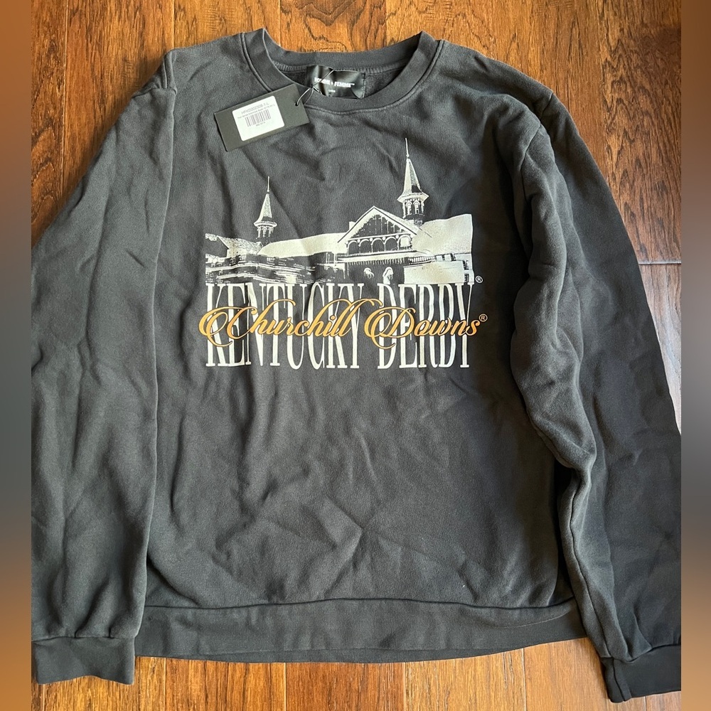 New- Homme + Femme - Twin Spires Crewneck Black - Large